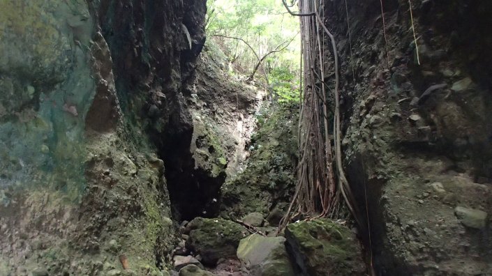Bat Cave and Waterfall