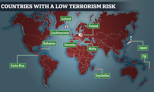 world map terrorism