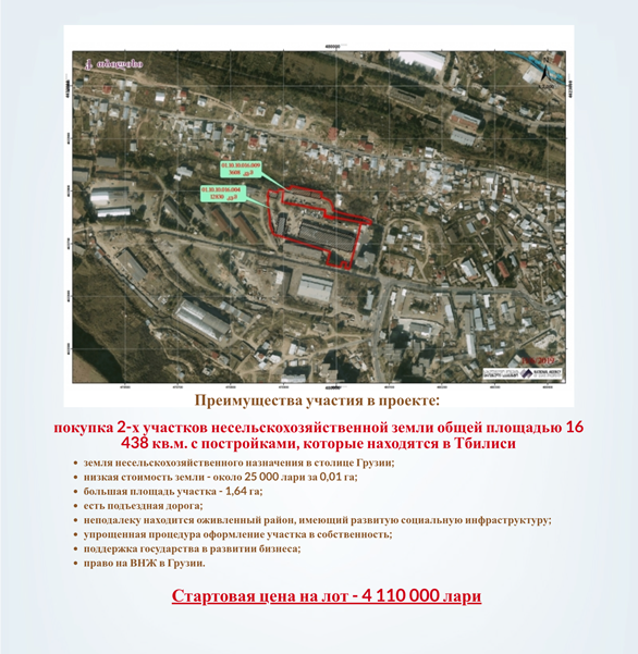 проект участка с постройками в Тбилиси