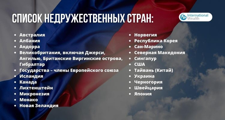 Список недружественных стран